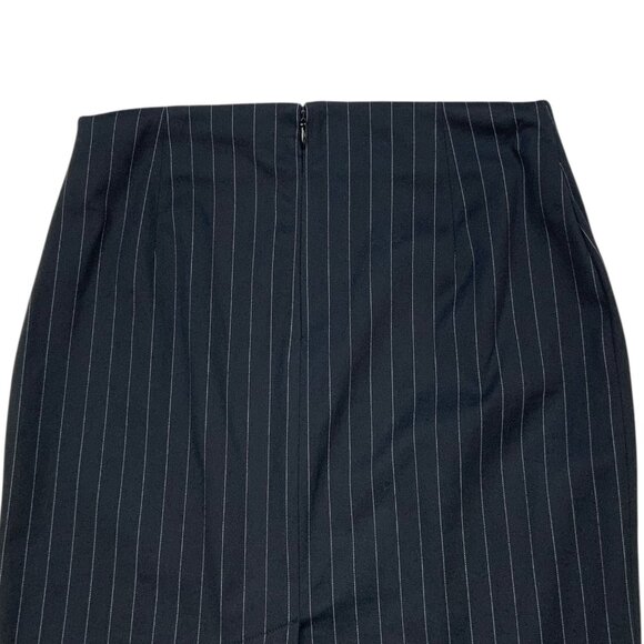 Theory Frieda Straight Skirt 00 Black Striped Mini ALTERED - Picture 8 of 12